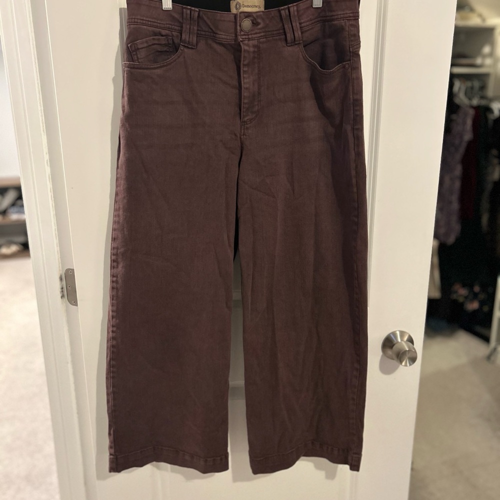 Dark Mauve Wide-Leg Pants